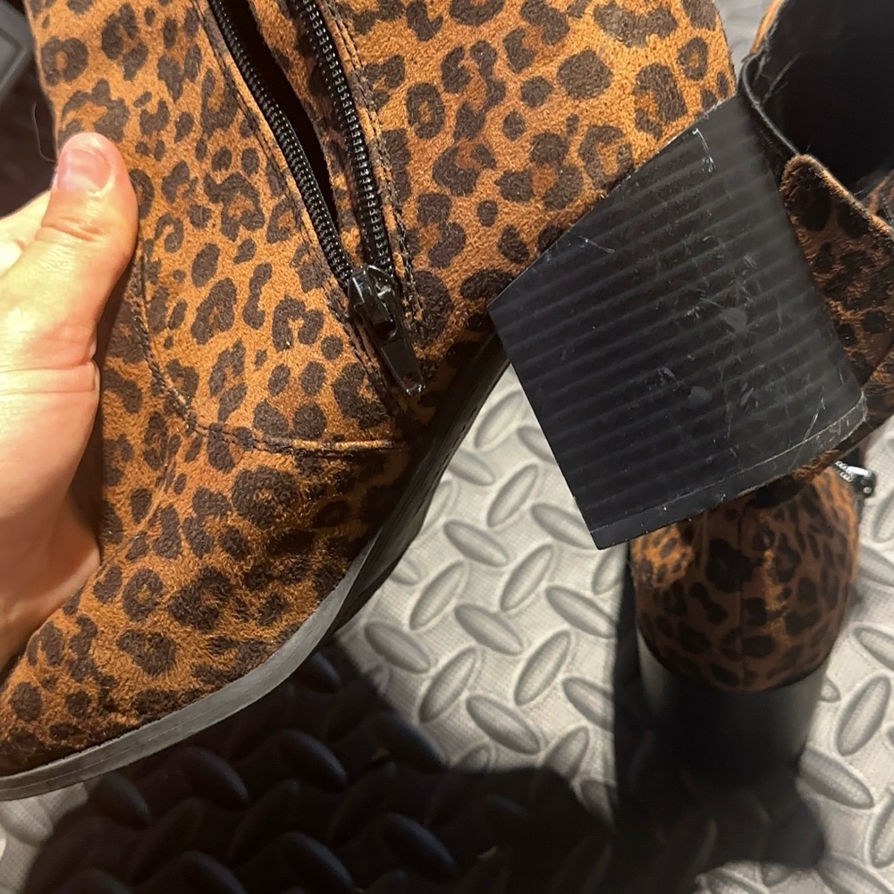 Express Leopard Print Ankle Boots